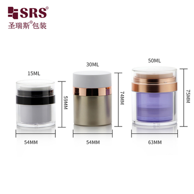 15ml 30ml 50ml Airless Replaceable Acrylic Cosmetic Cream Jar Container