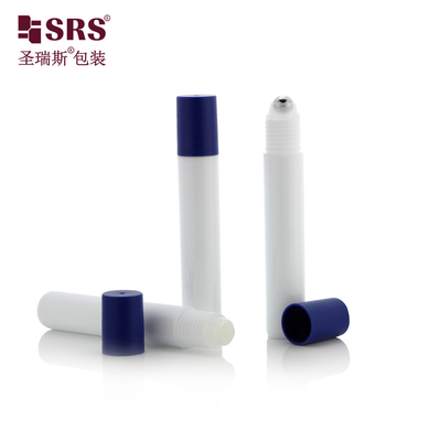 Injection White Color Round Eye care Serum Plastic Empty 15ml Roll Bottle