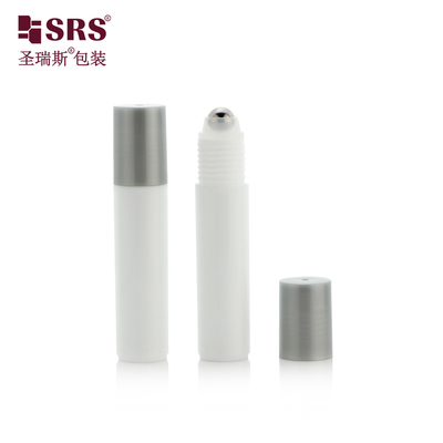 1/3 OZ Stock White Color Plastic PP Anti-Itch Liquid Roller Ball Bottle 10ml