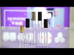 BLP17 15ml 17mm diameter metalized rose gold glass bottle with real gold ball and aluminum cap.