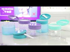 PET007 200g 250g 300g Plastic PET Cream Jar With Flip Cap Tweezer Spoon