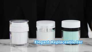 Introduce Replaceable Empty Cosmetic Serum Gel Elegant Airless Jar Acrylic For You