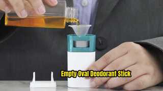 D043 A Closer Look: 20g Empty Oval Shape PP Plastic Anti-Itch Balm Deodorant Container Stick