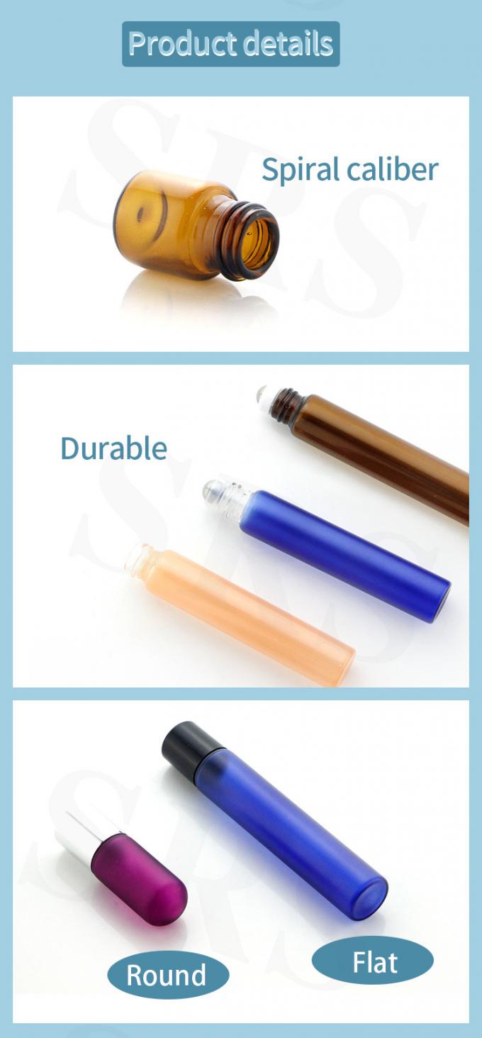 BLP-1ML Portable Mini Sample Size Empty Transparent Glass Bottle Roller Packaging 0