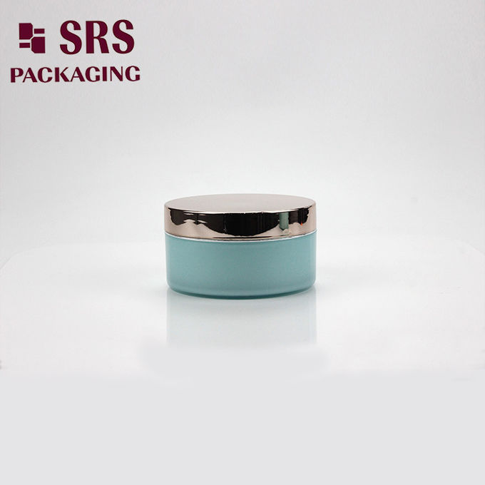 blue jar with metalized lid plastic empty big size hand cream packaging